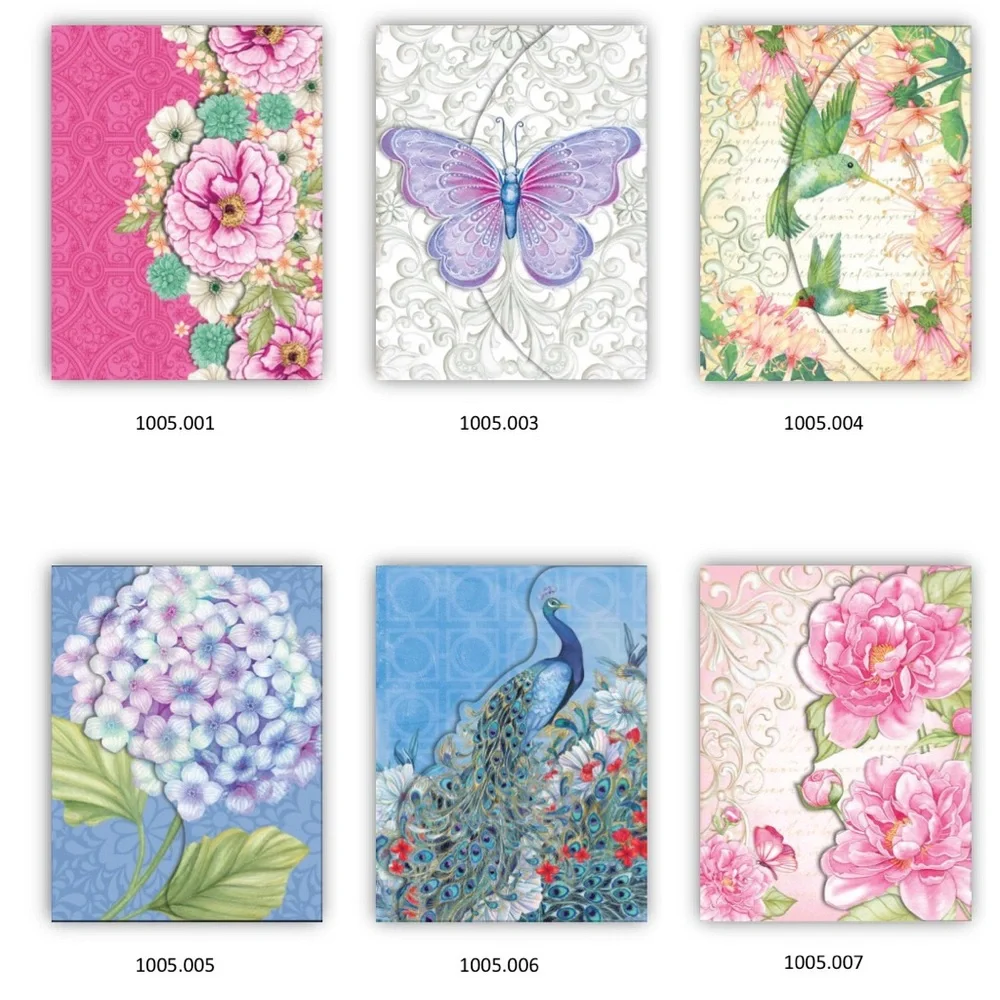 Pictura Peacock Purse Embossed Notepad with Pen